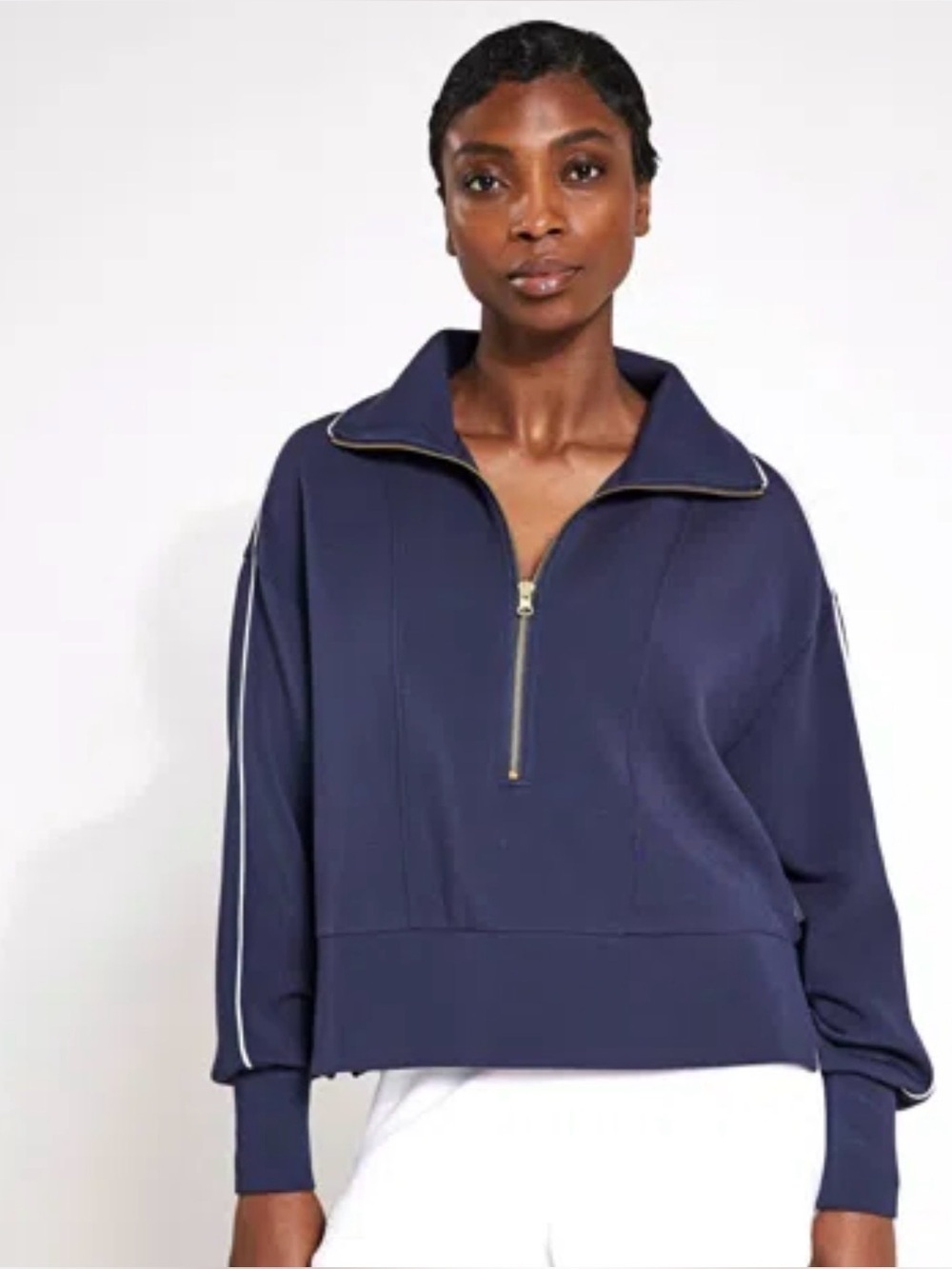 Varley Davenport Half Zip Sweatshirt - Navy Blue - Size Medium